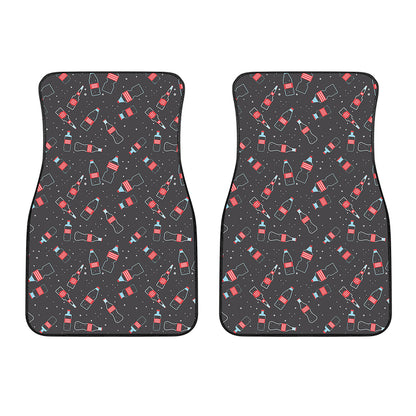 Cola Bottle Pattern Print Front Car Floor Mats