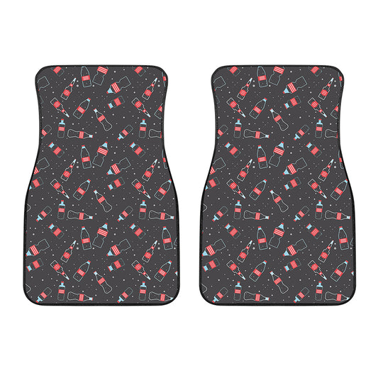 Cola Bottle Pattern Print Front Car Floor Mats