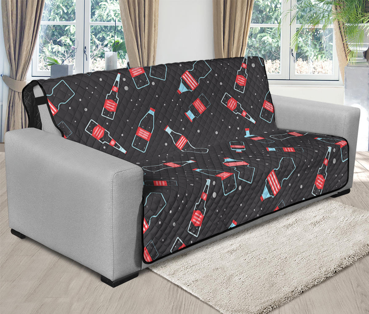 Cola Bottle Pattern Print Futon Protector