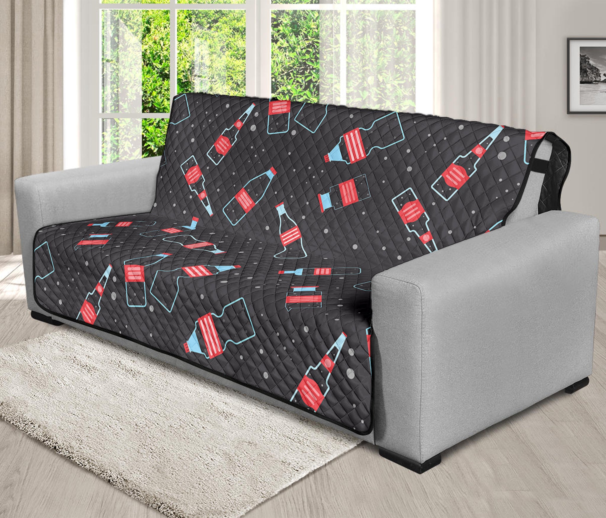 Cola Bottle Pattern Print Futon Protector