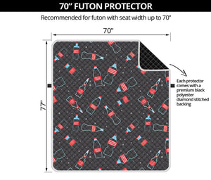 Cola Bottle Pattern Print Futon Protector