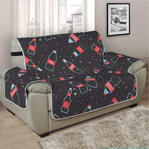 Cola Bottle Pattern Print Half Sofa Protector