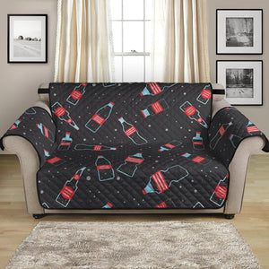 Cola Bottle Pattern Print Loveseat Protector