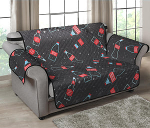 Cola Bottle Pattern Print Loveseat Protector