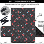 Cola Bottle Pattern Print Loveseat Protector