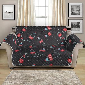 Cola Bottle Pattern Print Loveseat Protector