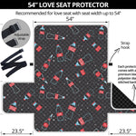 Cola Bottle Pattern Print Loveseat Protector