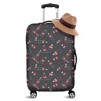 Cola Bottle Pattern Print Luggage Cover