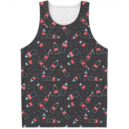 Cola Bottle Pattern Print Men's Tank Top