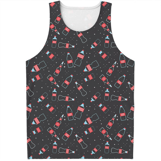 Cola Bottle Pattern Print Men's Tank Top