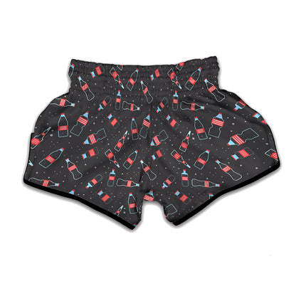 Cola Bottle Pattern Print Muay Thai Boxing Shorts