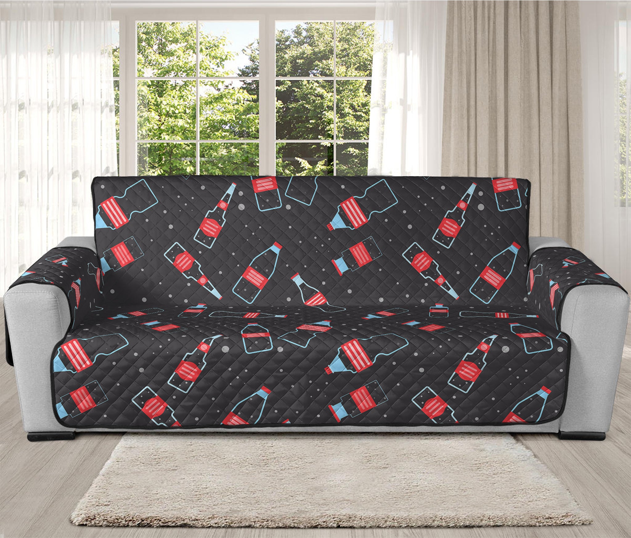 Cola Bottle Pattern Print Oversized Sofa Protector