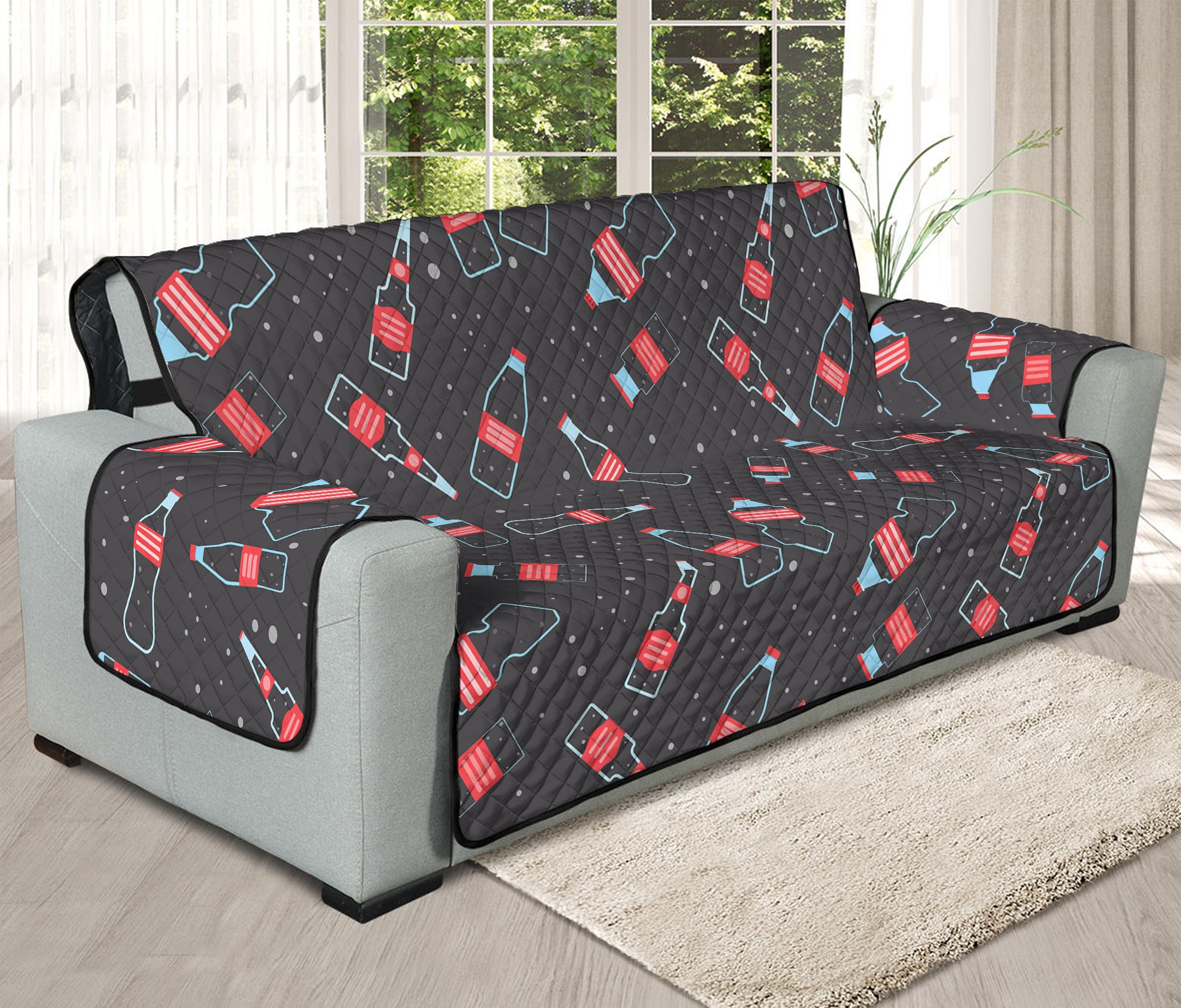 Cola Bottle Pattern Print Oversized Sofa Protector