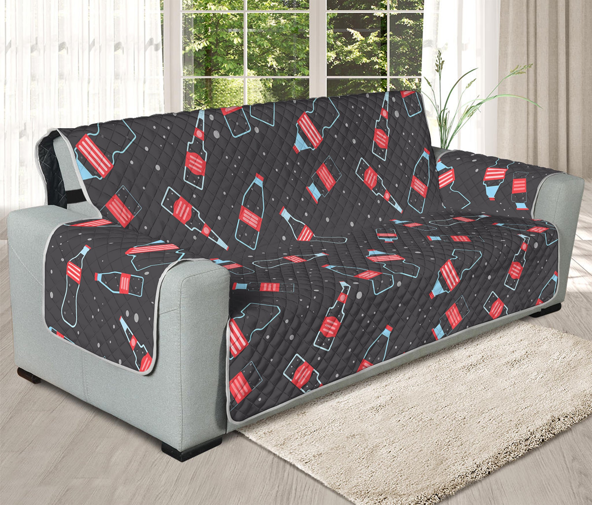 Cola Bottle Pattern Print Oversized Sofa Protector