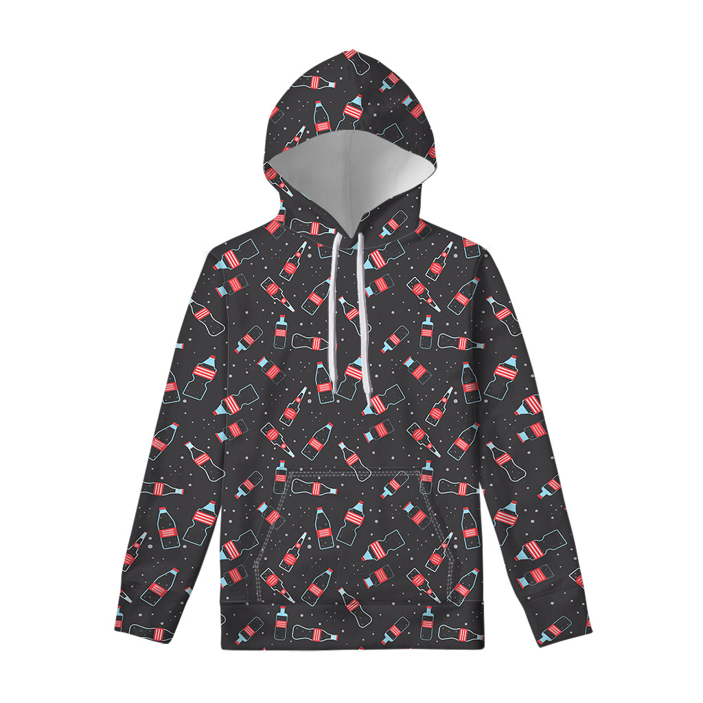 Cola Bottle Pattern Print Pullover Hoodie