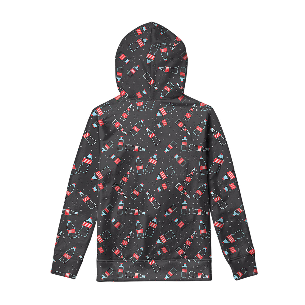 Cola Bottle Pattern Print Pullover Hoodie