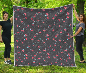 Cola Bottle Pattern Print Quilt