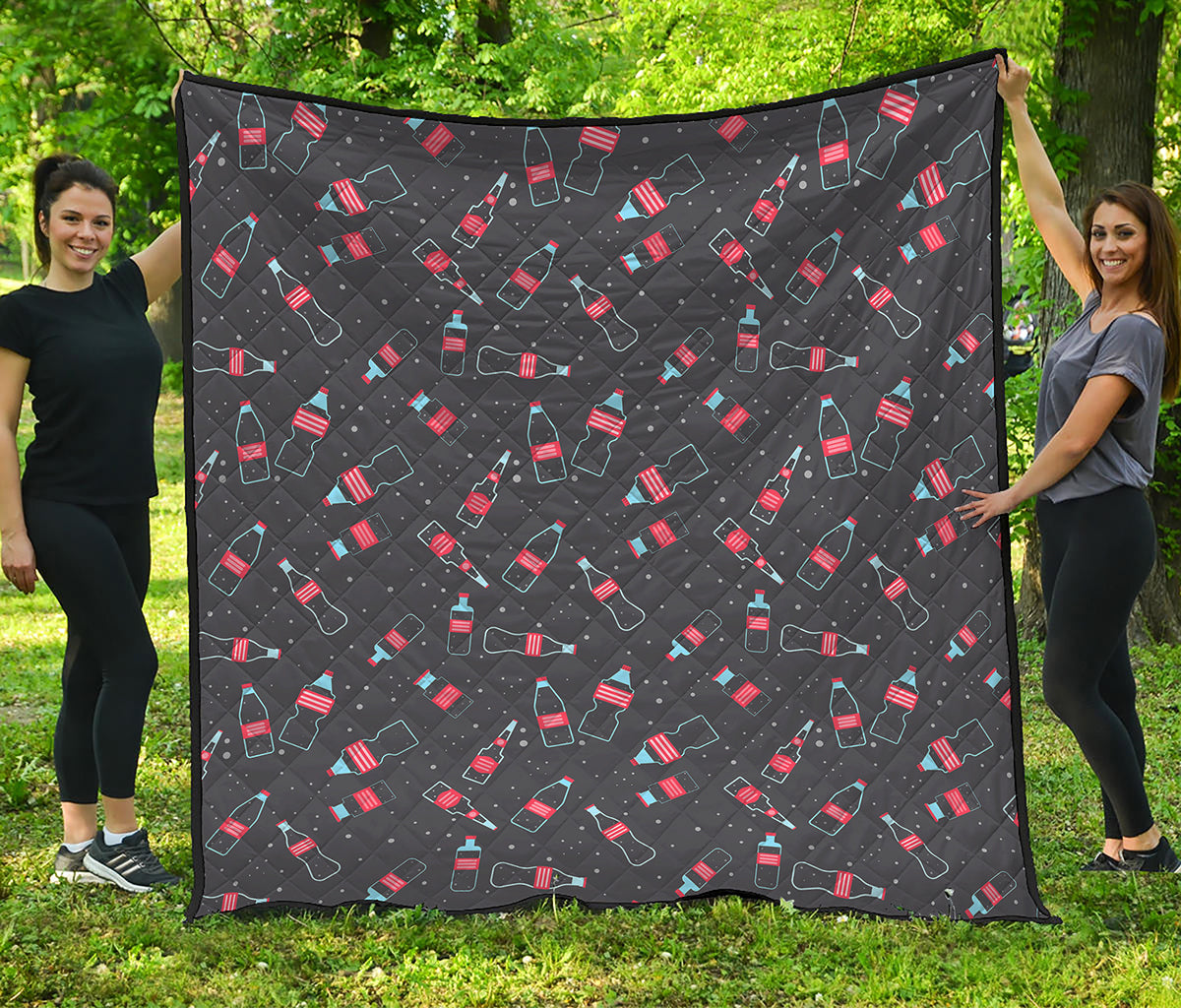 Cola Bottle Pattern Print Quilt