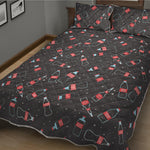 Cola Bottle Pattern Print Quilt Bed Set