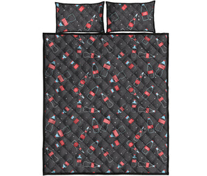 Cola Bottle Pattern Print Quilt Bed Set