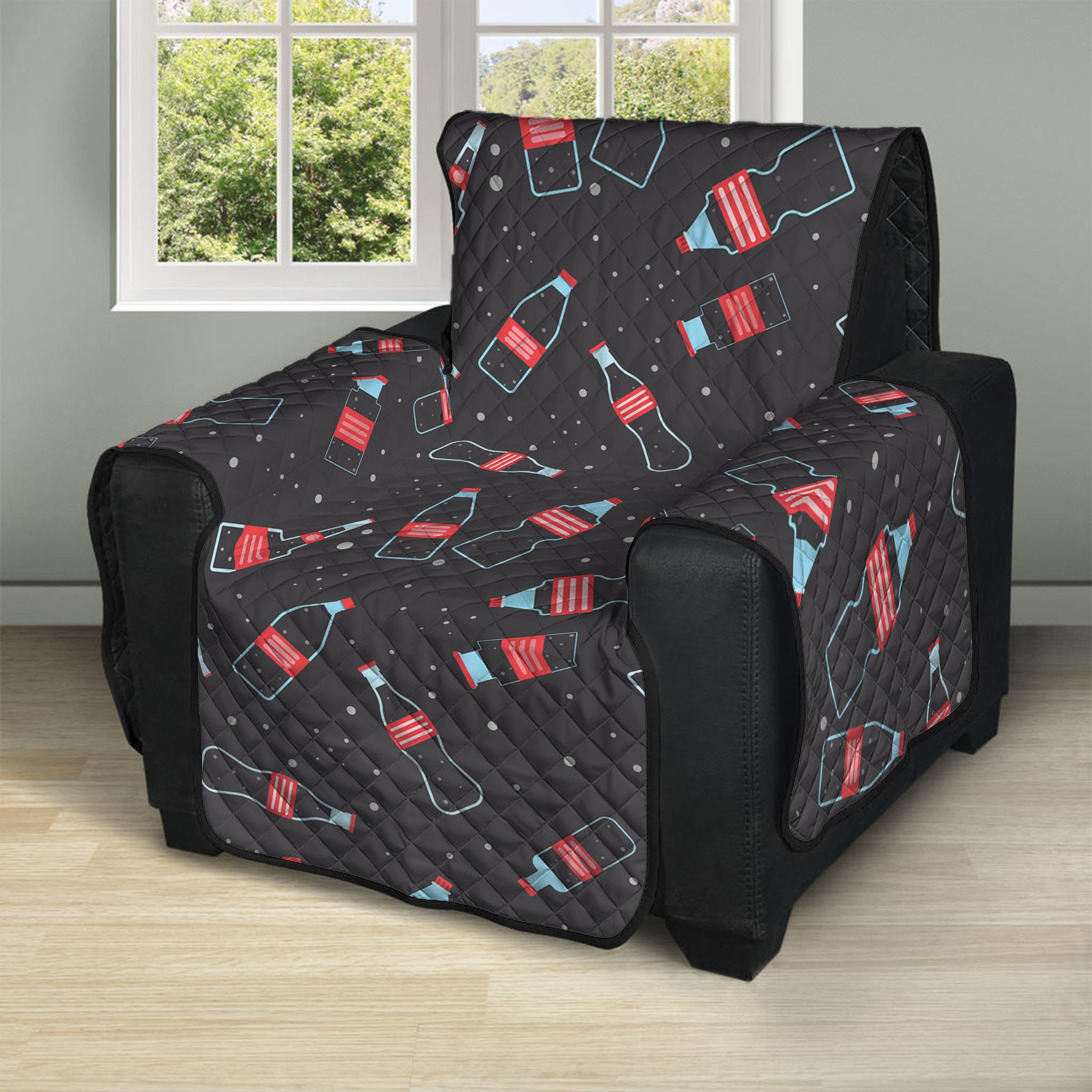 Cola Bottle Pattern Print Recliner Protector