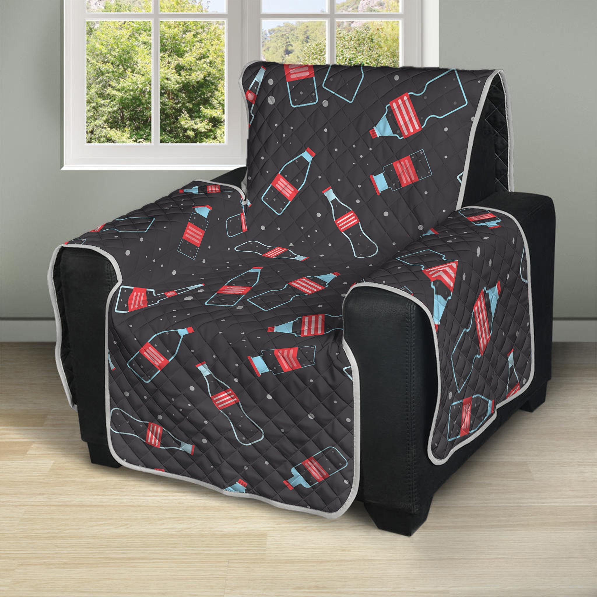 Cola Bottle Pattern Print Recliner Protector