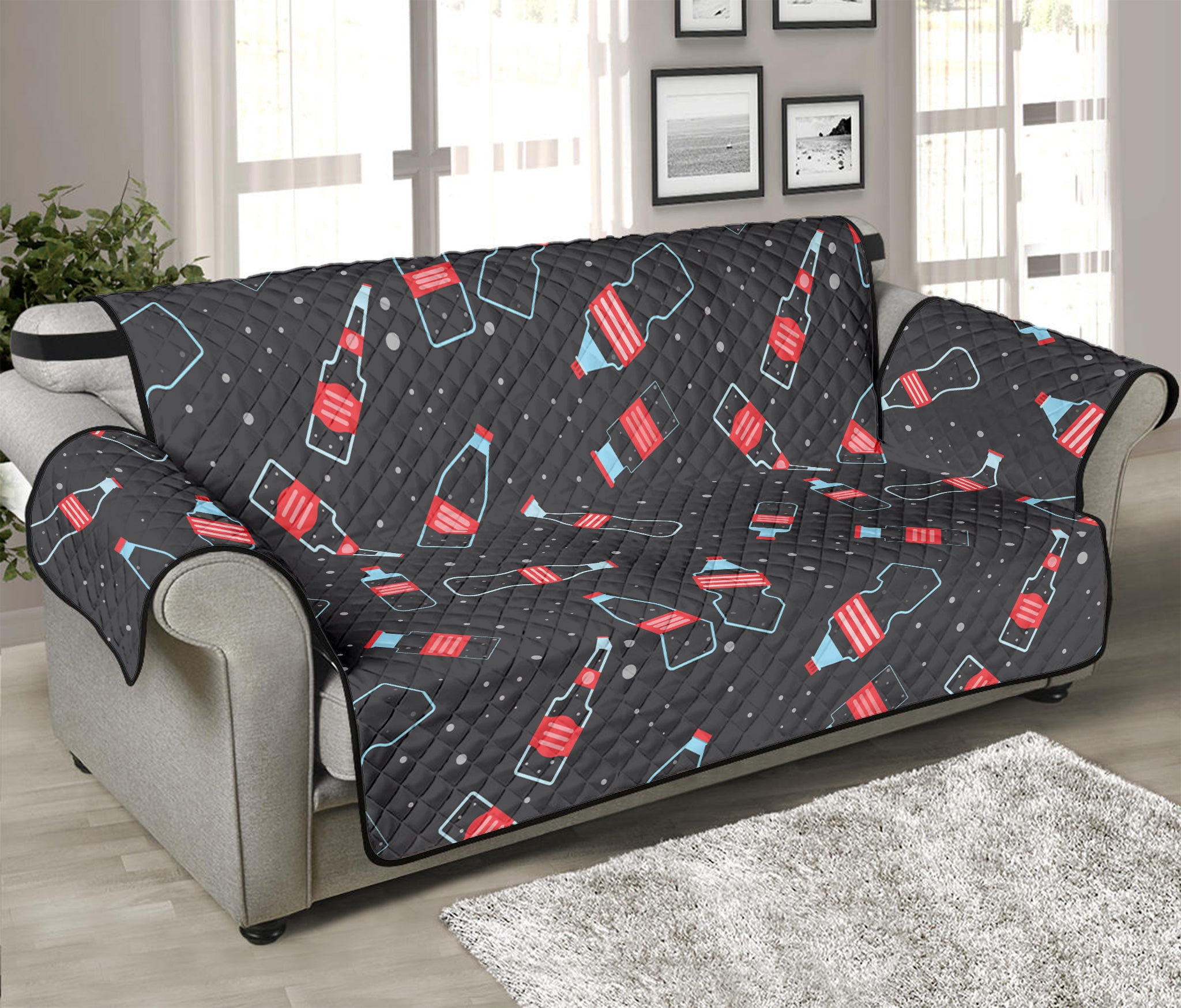 Cola Bottle Pattern Print Sofa Protector