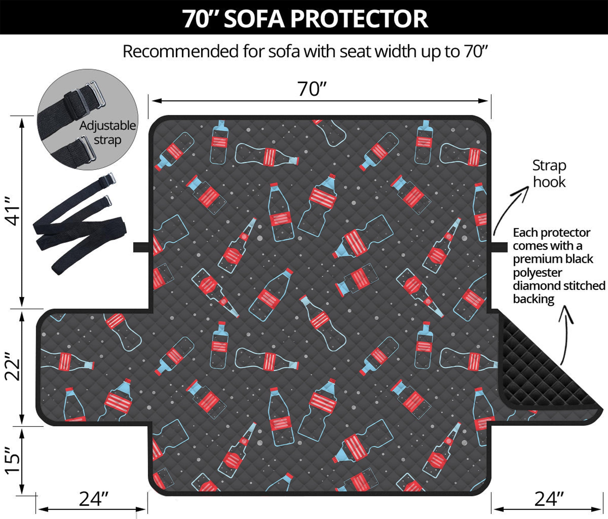 Cola Bottle Pattern Print Sofa Protector