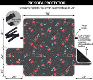 Cola Bottle Pattern Print Sofa Protector