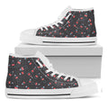 Cola Bottle Pattern Print White High Top Sneakers