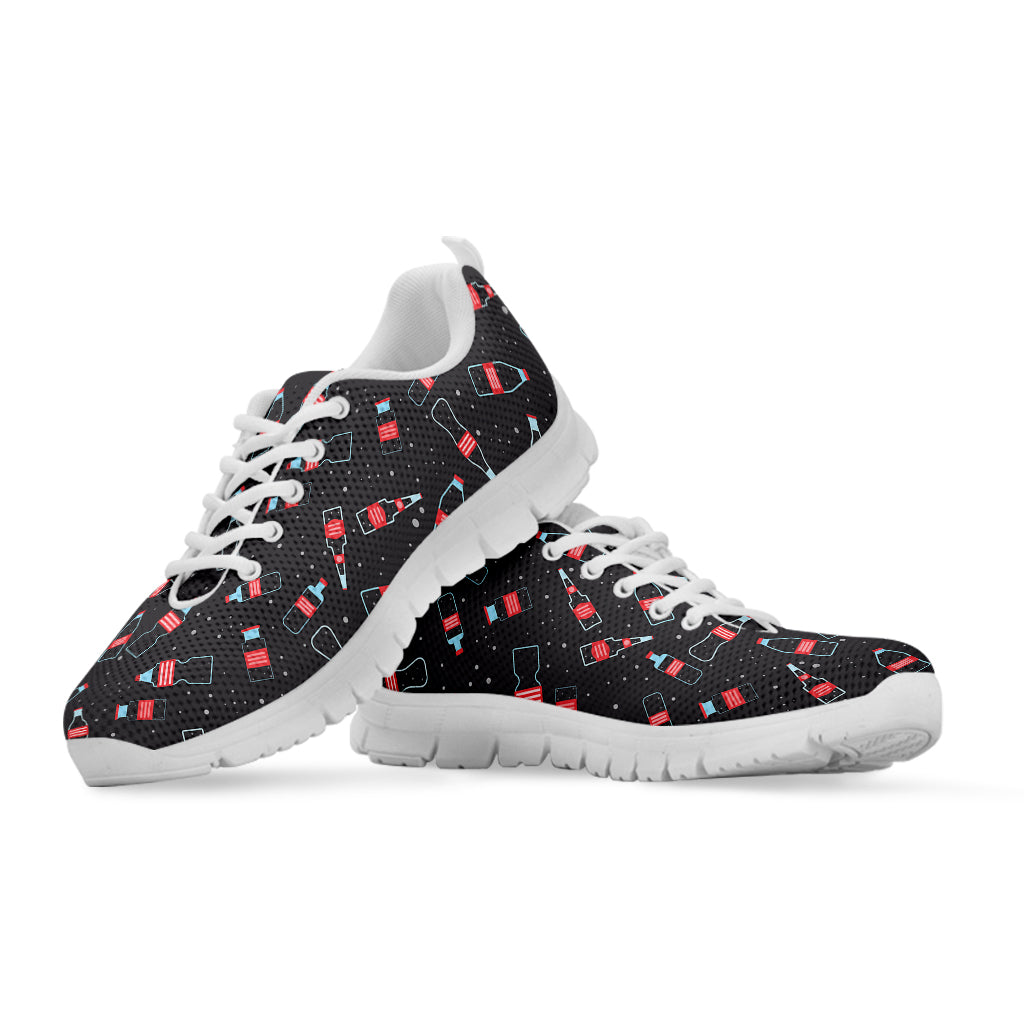 Cola Bottle Pattern Print White Sneakers