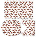 Cola Pattern Print 3 Piece Bath Mat Set