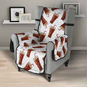 Cola Pattern Print Armchair Protector