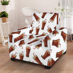 Cola Pattern Print Armchair Slipcover