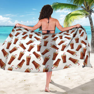 Cola Pattern Print Beach Sarong Wrap