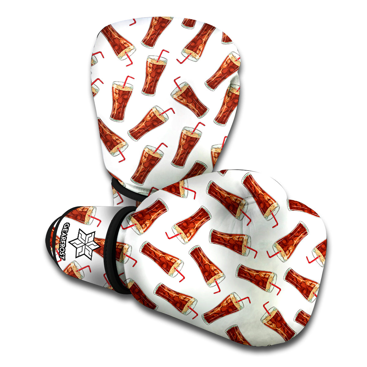 Cola Pattern Print Boxing Gloves