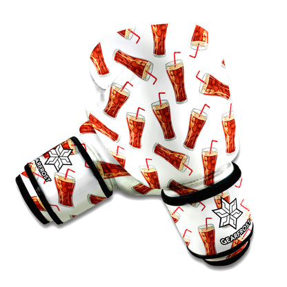 Cola Pattern Print Boxing Gloves