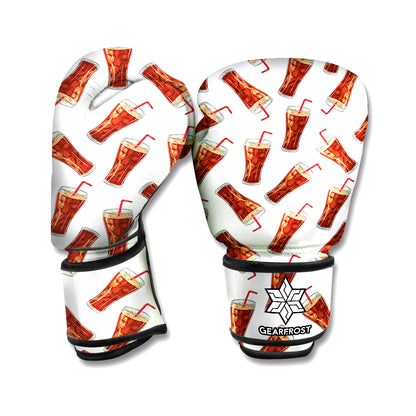 Cola Pattern Print Boxing Gloves