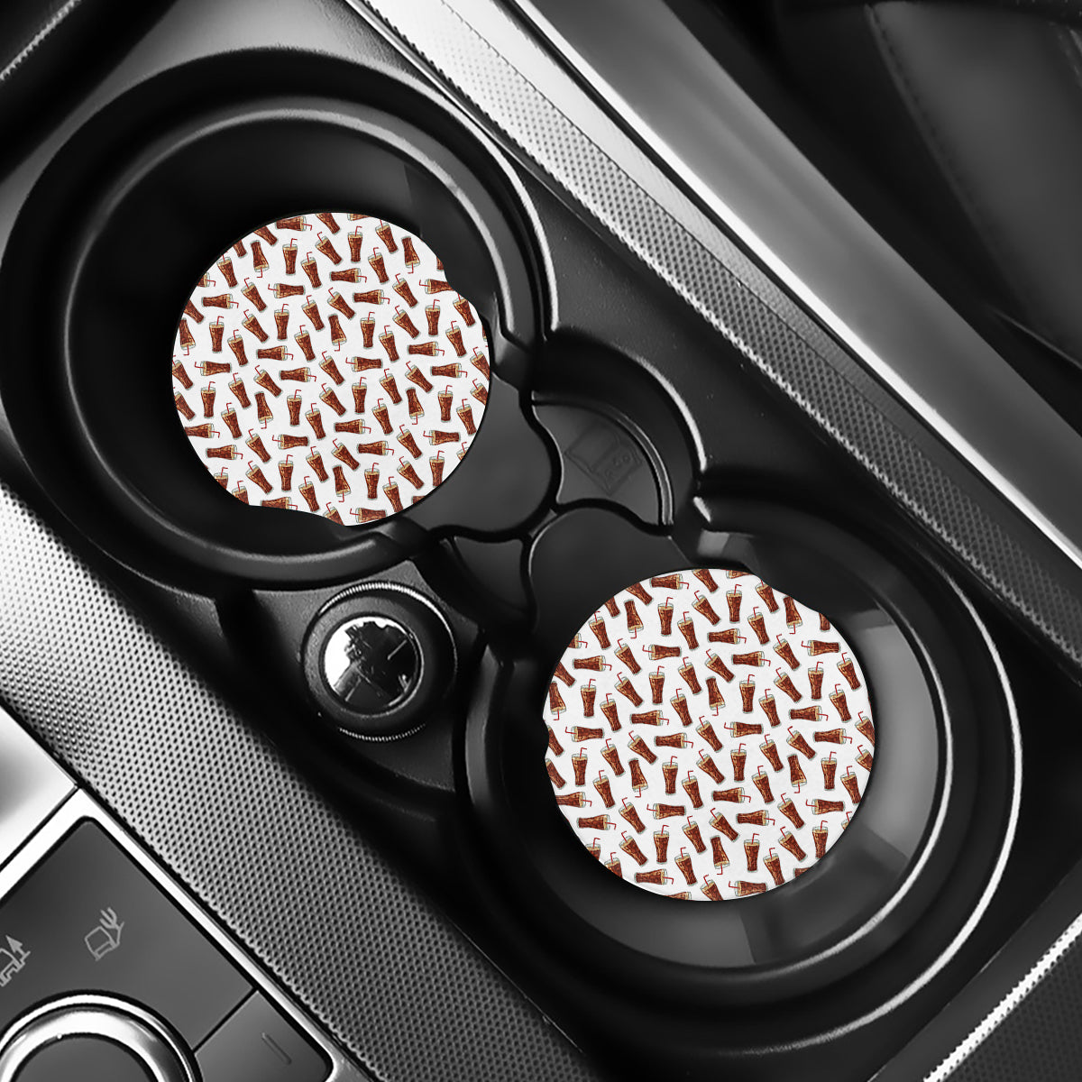 Cola Pattern Print Car Coasters