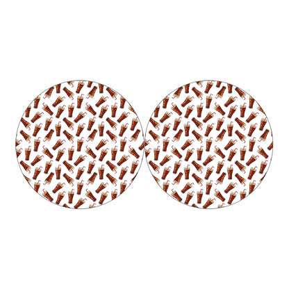 Cola Pattern Print Car Coasters