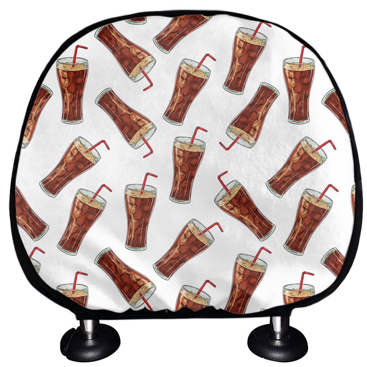 Cola Pattern Print Car Headrest Covers