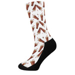 Cola Pattern Print Crew Socks