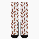 Cola Pattern Print Crew Socks