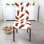 Cola Pattern Print Dining Chair Slipcover