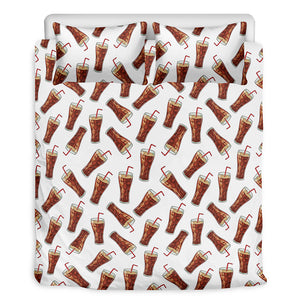 Cola Pattern Print Duvet Cover Bedding Set