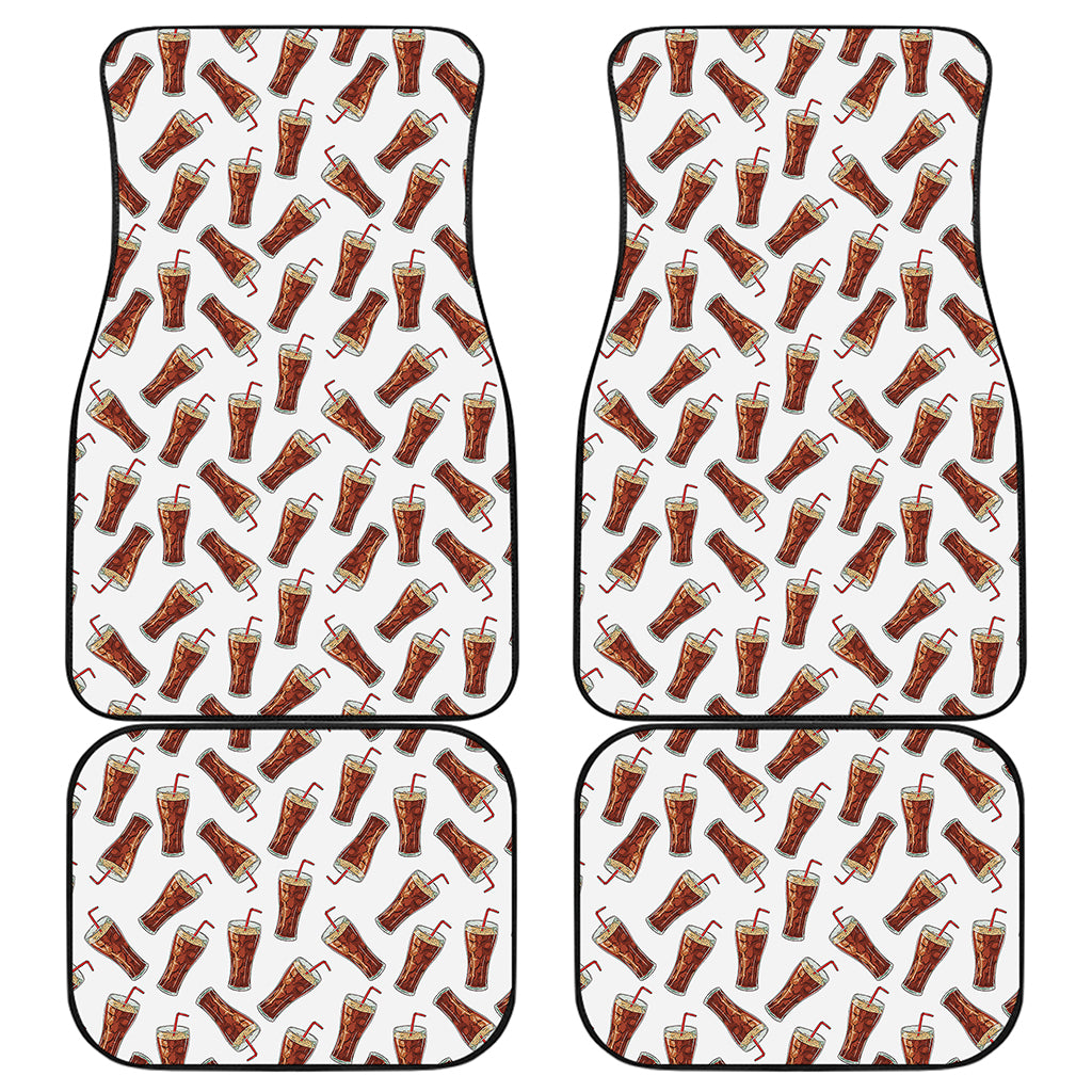 Cola Pattern Print Front and Back Car Floor Mats