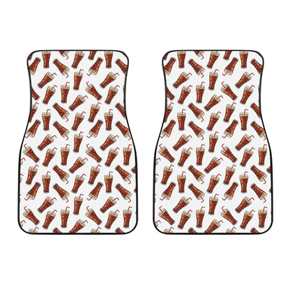 Cola Pattern Print Front Car Floor Mats