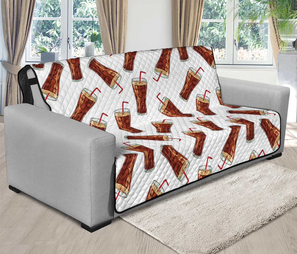 Cola Pattern Print Futon Protector