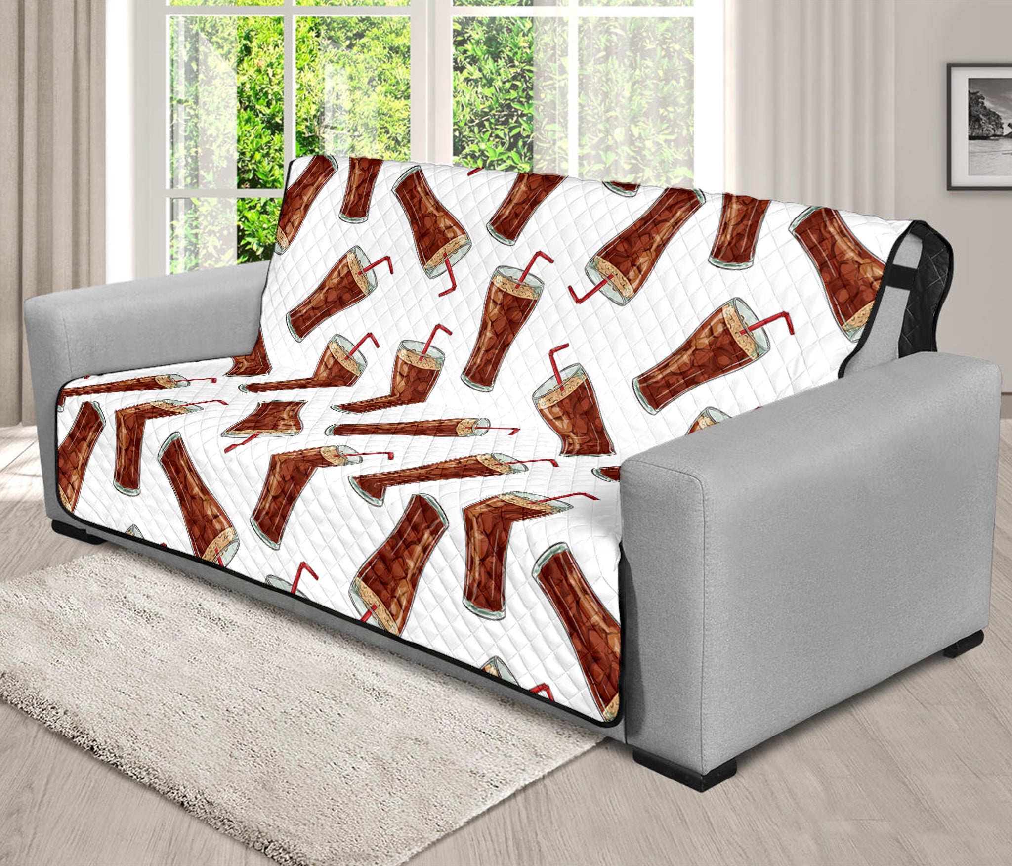 Cola Pattern Print Futon Protector