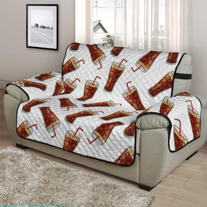 Cola Pattern Print Half Sofa Protector